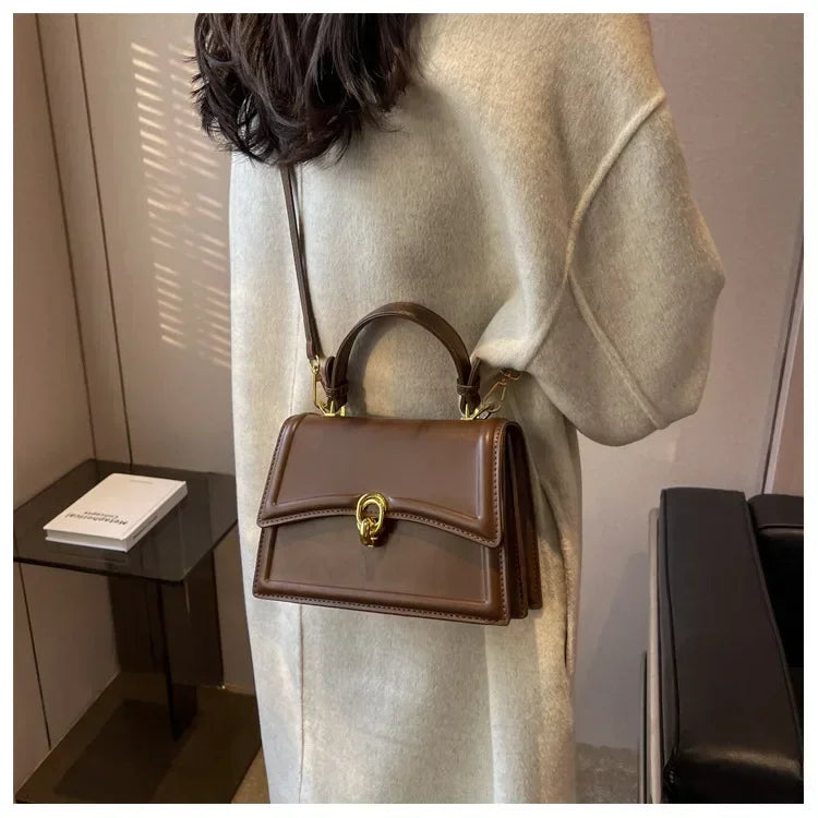 Sac Carré Cuir PU Mini Élégant
