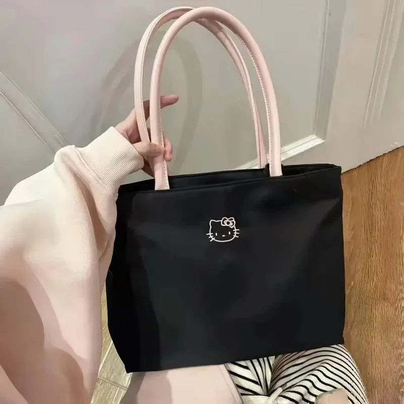 Tote bag Hello Kitty broderie rose kawaii - Maison Masy
