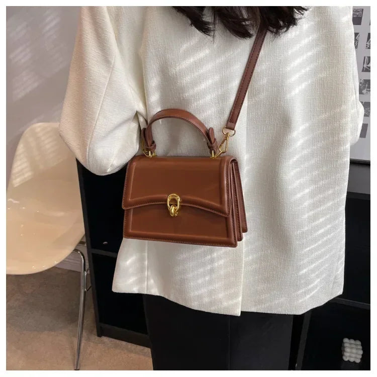 Sac Carré Cuir PU Mini Élégant
