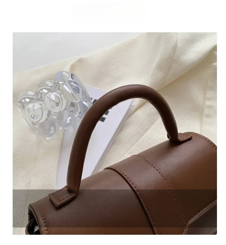 Sac Carré Cuir PU Mini Élégant