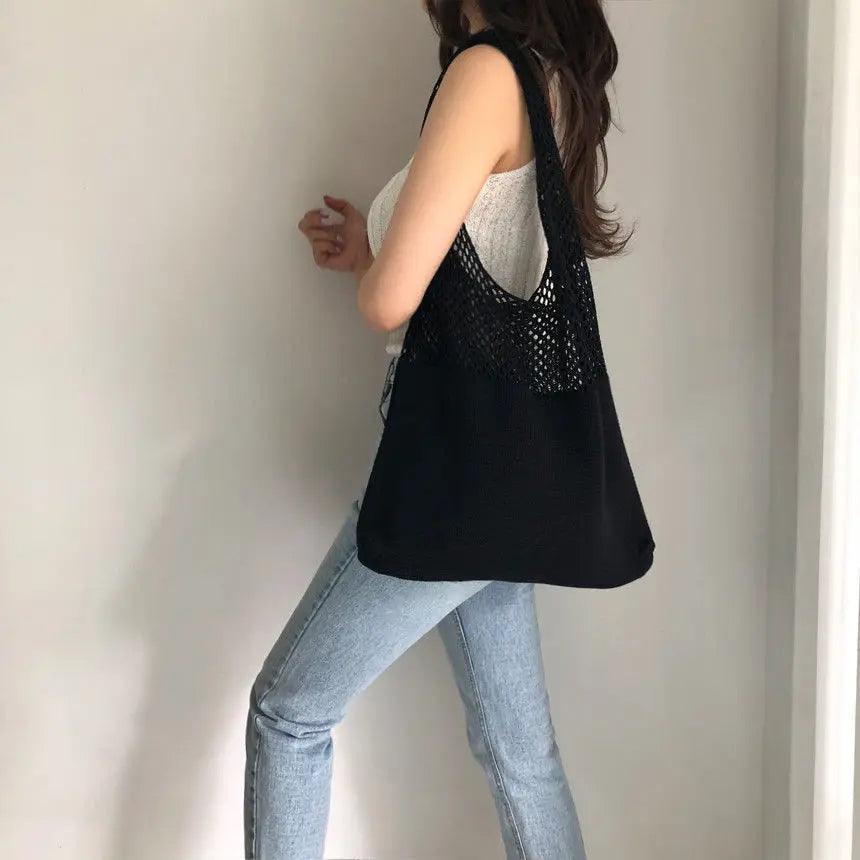 Sac Cabas Crochet Tressé