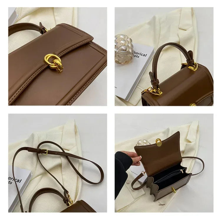 Sac Carré Cuir PU Mini Élégant