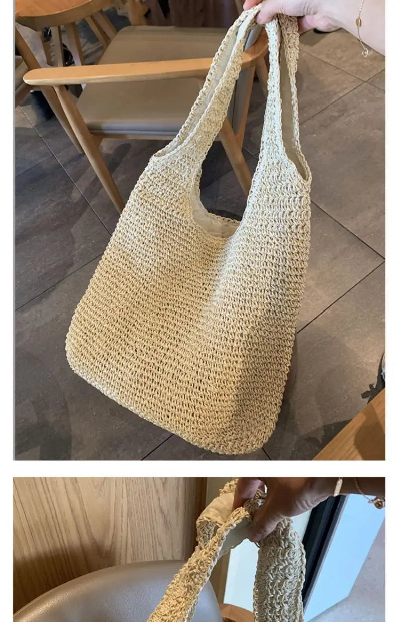 Sac Tote Paille Français Vacances
