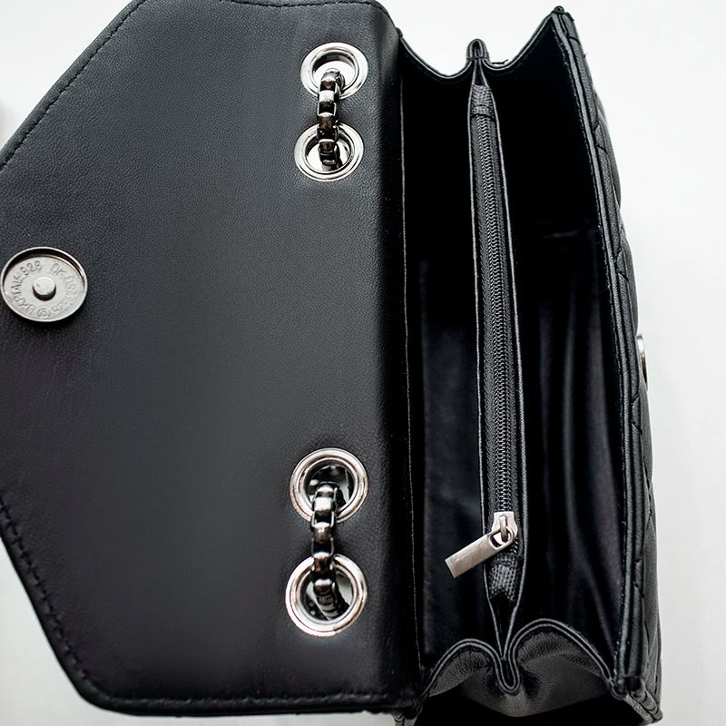 Sac Bandoulière Cuir Matelassé Chaîne