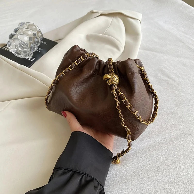 Sac Hobo Chaîne Plissé