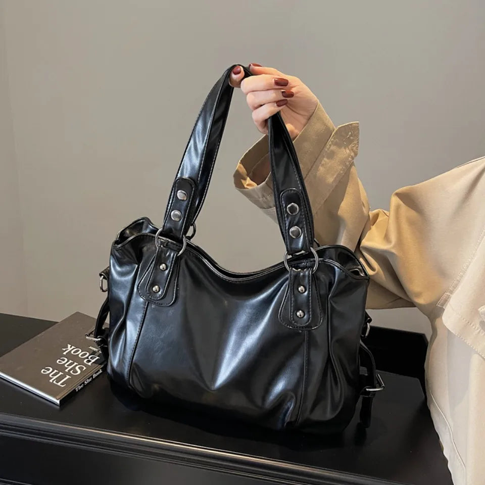 Sac Bandoulière Bicolore Grande Capacité