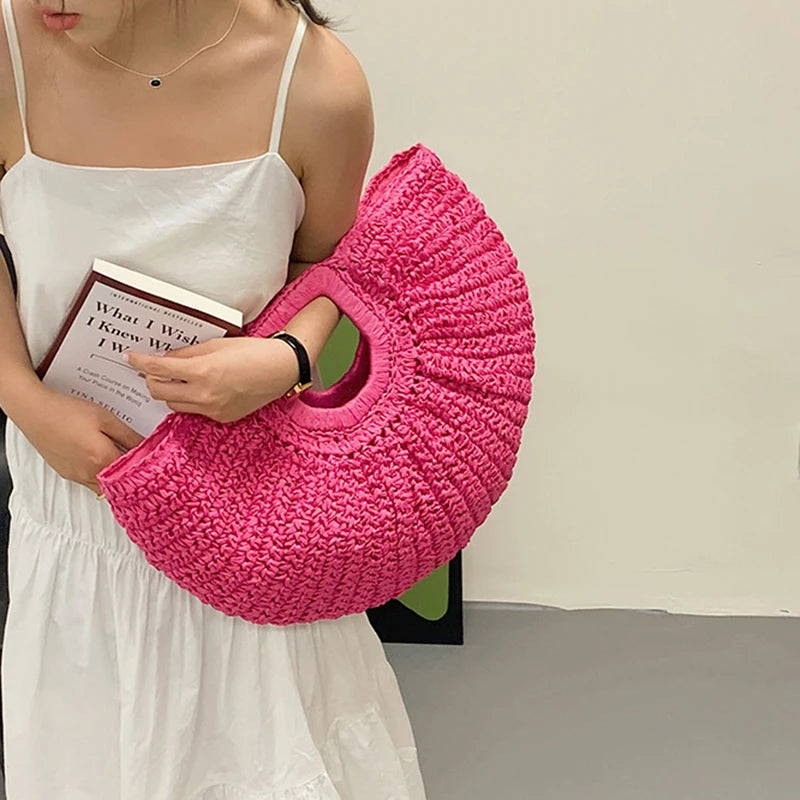 Sac de Plage Paille Tressée