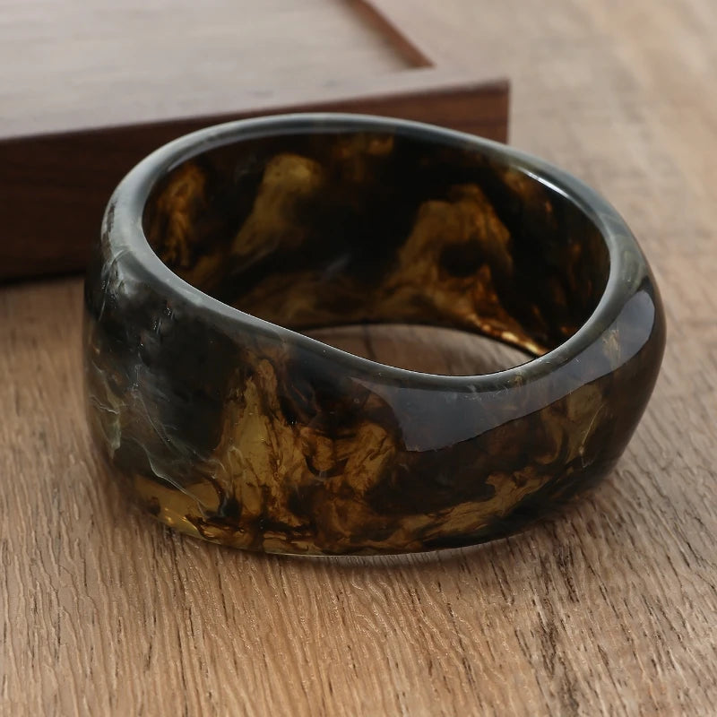 Bracelet Jonc Résine Vintage