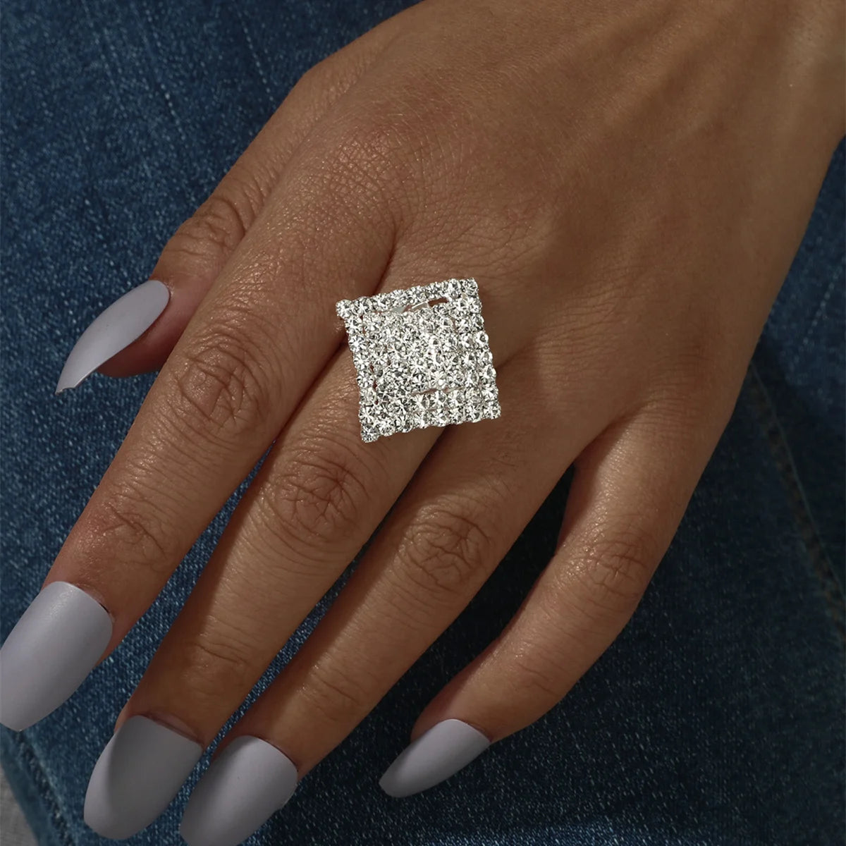 Sliver Crystal Rings for women Big Butterfly Women Wedding Band Cubic Zirconia Statement Rings for women Jewelry Gifts