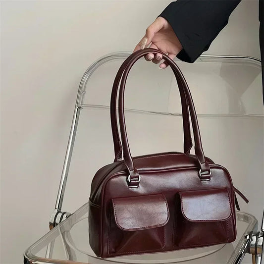 Sac bandoulière business cuir PU noir travail - Maison Masy
