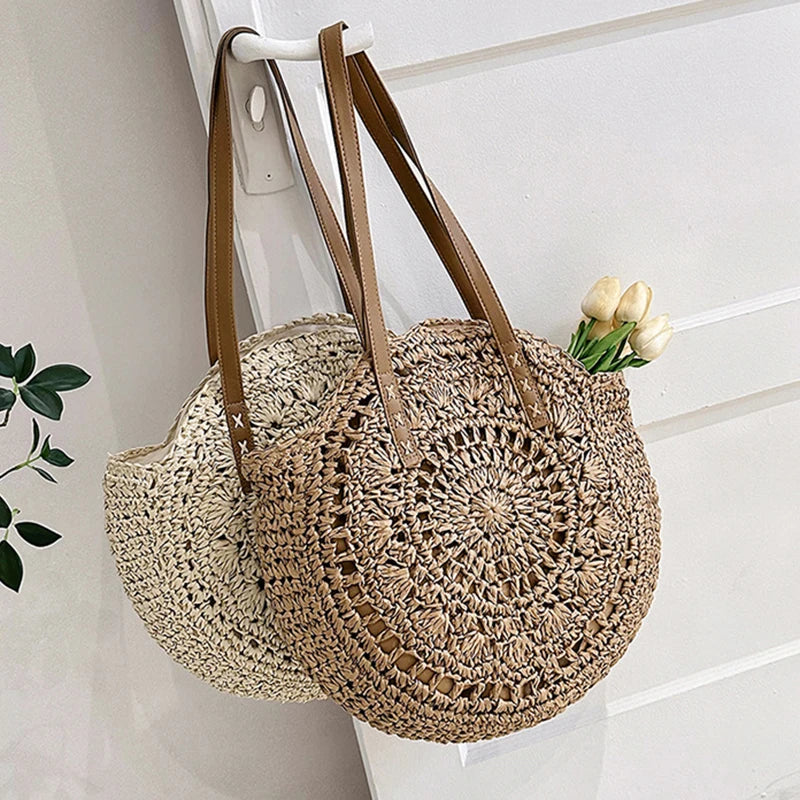 Sac de Plage Paille Rond Vacation