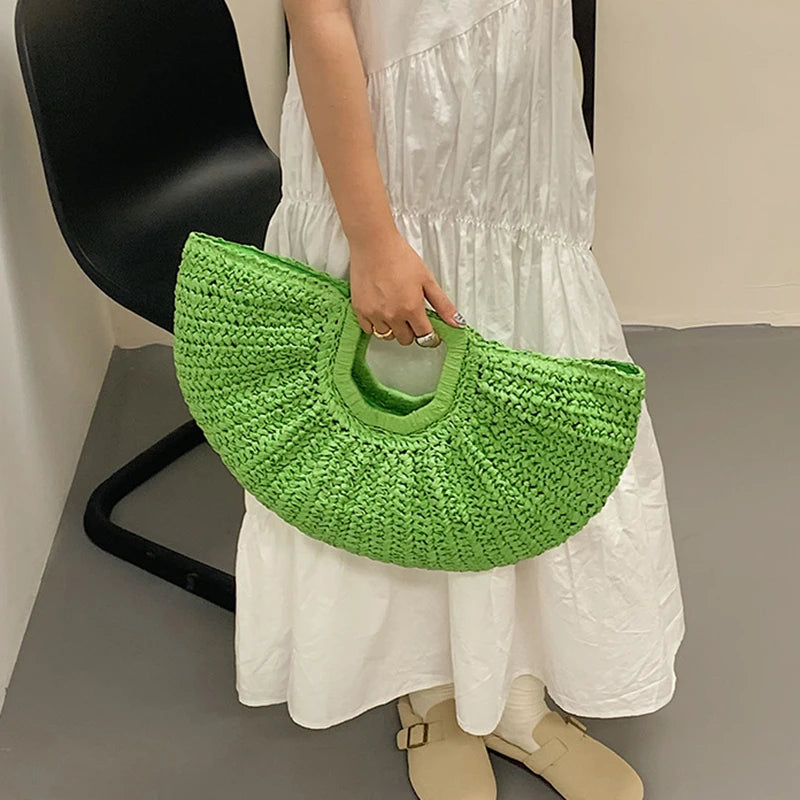 Sac de Plage Paille Tressée