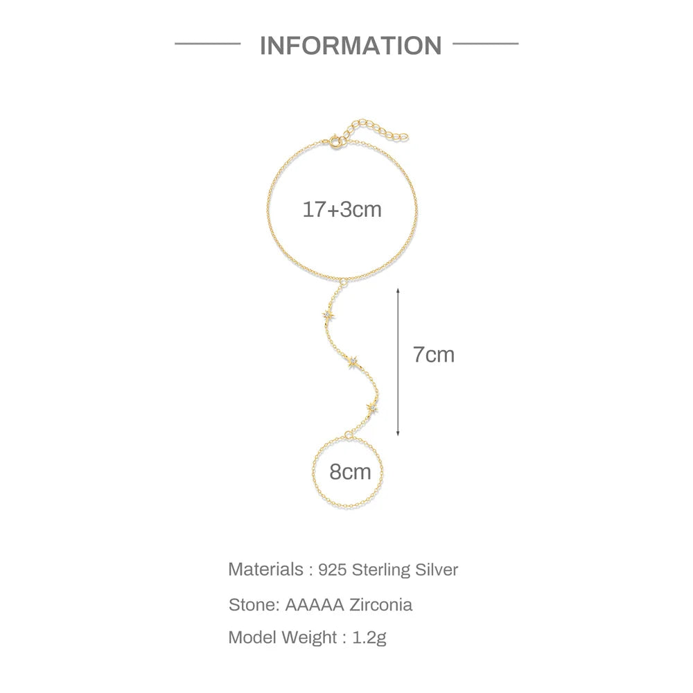 Bracelet Argent 925 Cœur & Étoile