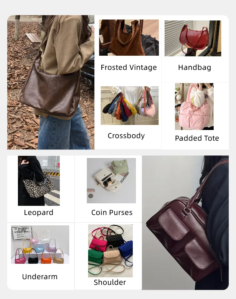 Sac Sous-Bras Cuir PU Mini