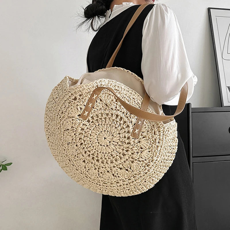 Sac de Plage Paille Rond Vacation