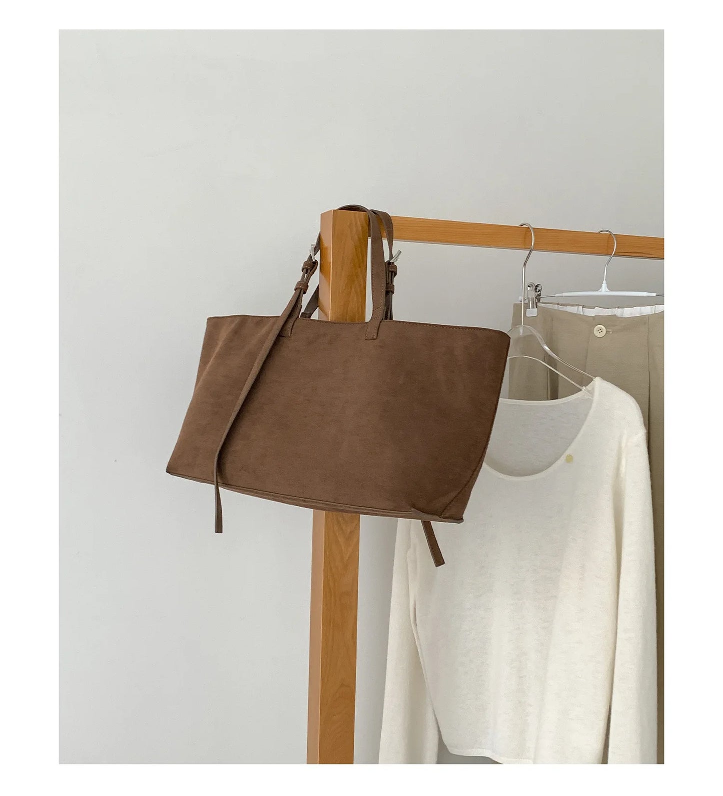 Tote Bag Cuir PU Souple Grande Taille