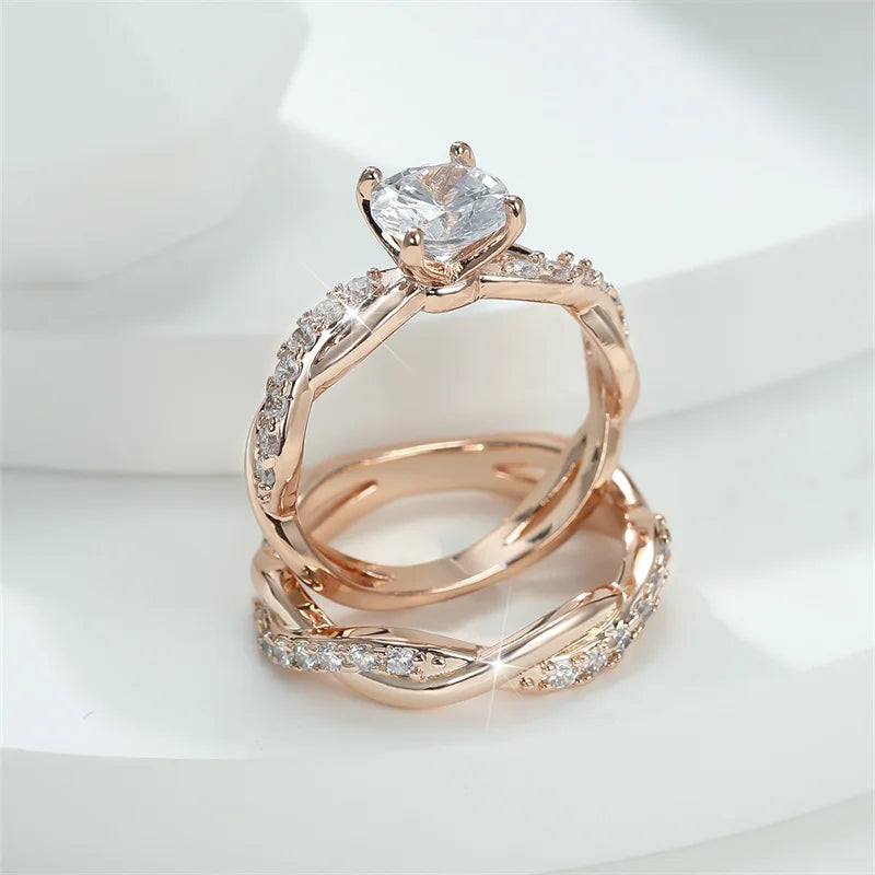 Set Bagues Mariage Zircon