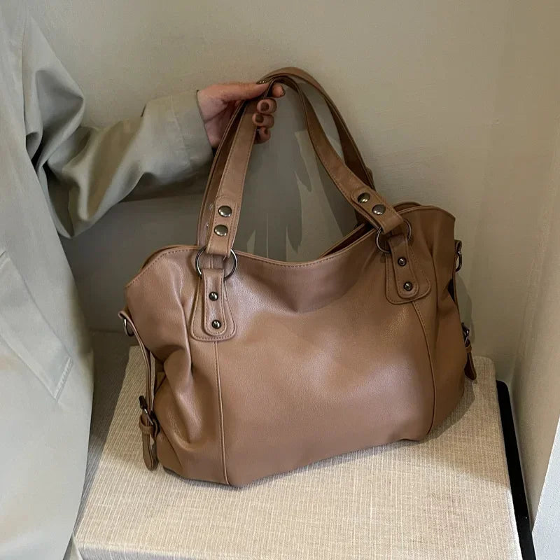 Sac Bandoulière Bicolore Grande Capacité