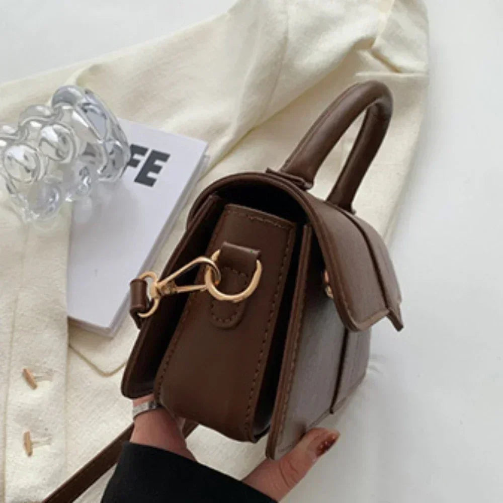 Sac Carré Cuir PU Mini Élégant