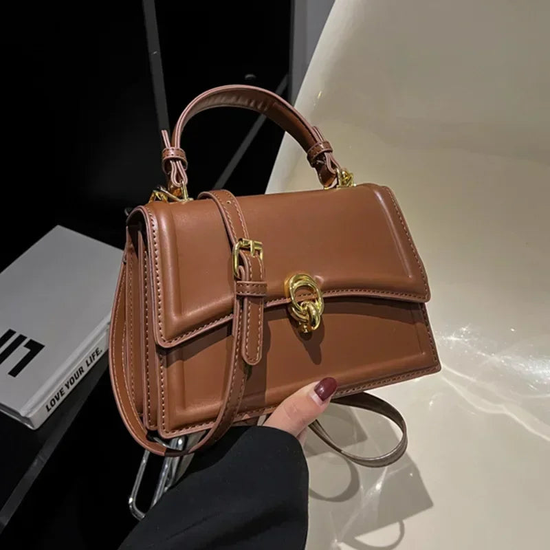 Sac Carré Cuir PU Mini Élégant