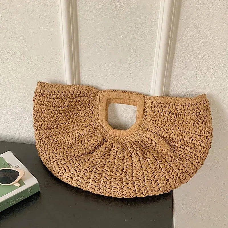 Sac de Plage Paille Tressée