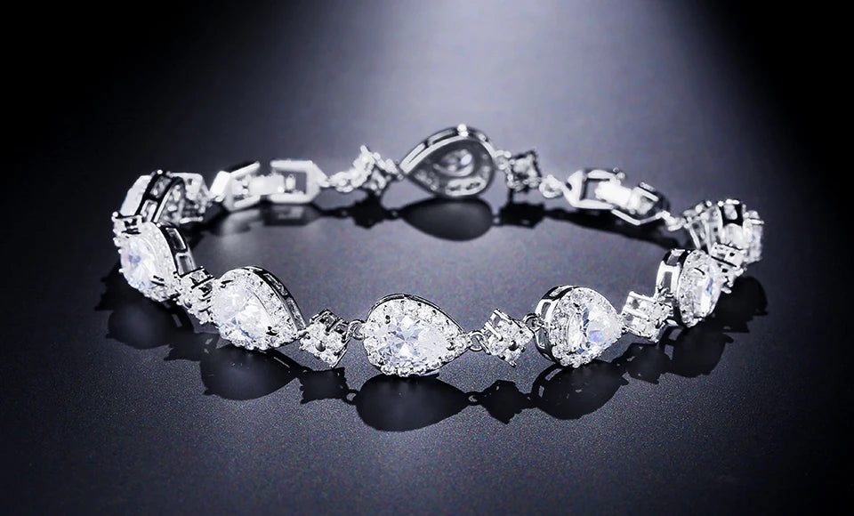 Bracelet Zircon Goutte d'Eau
