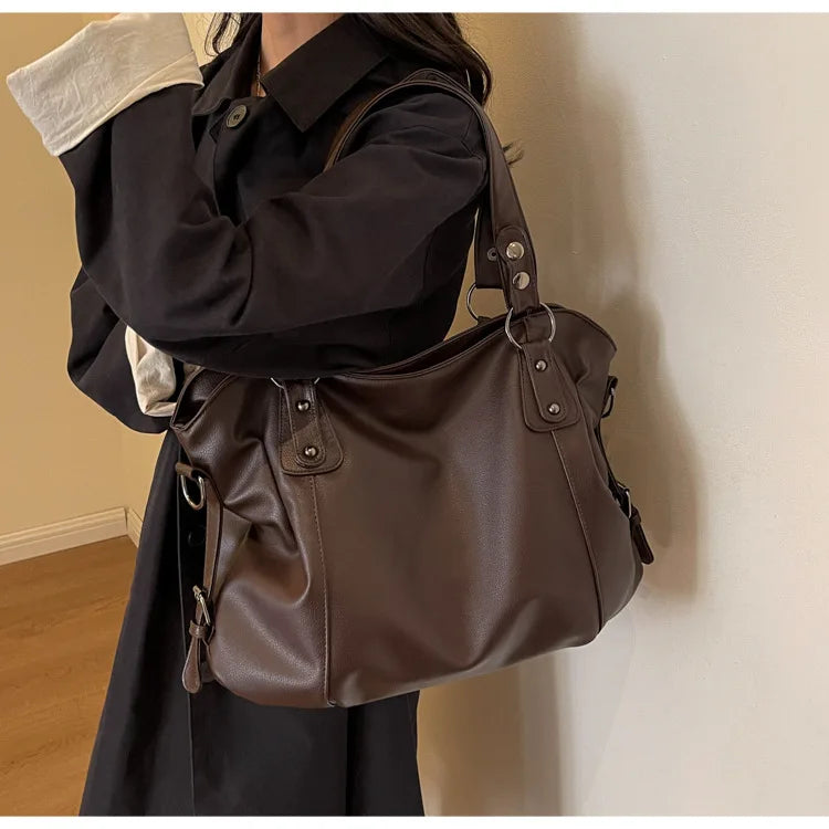 Sac Bandoulière Bicolore Grande Capacité