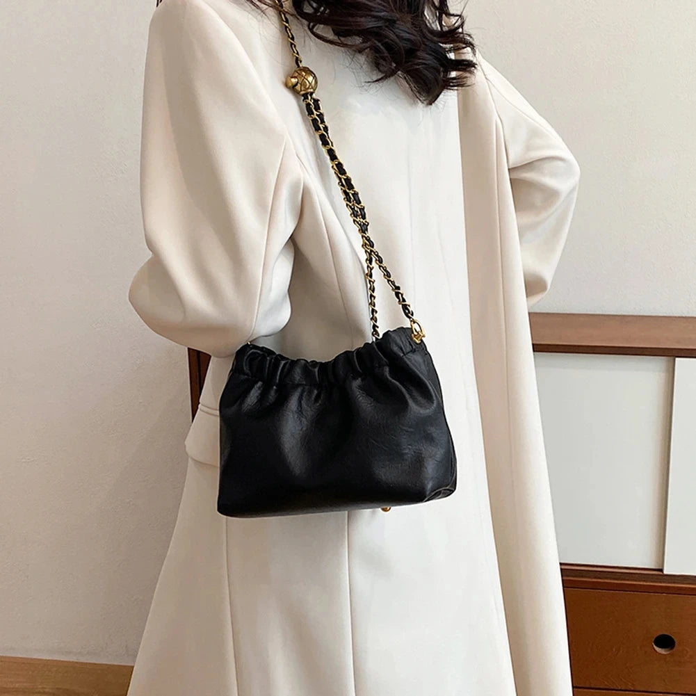 Sac Hobo Chaîne Plissé