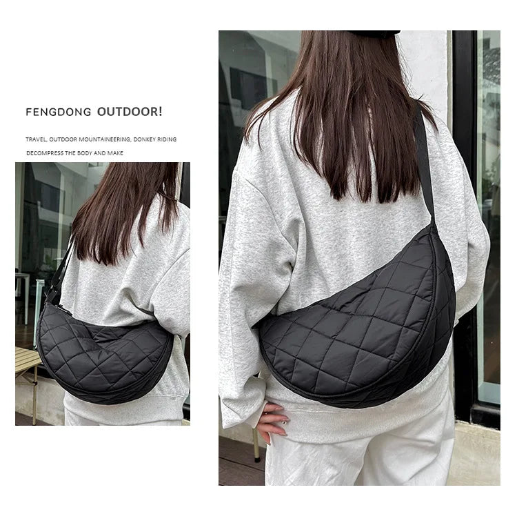 Sac Bandoulière Demi-Lune Nylon