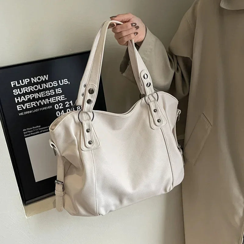 Sac Bandoulière Bicolore Grande Capacité