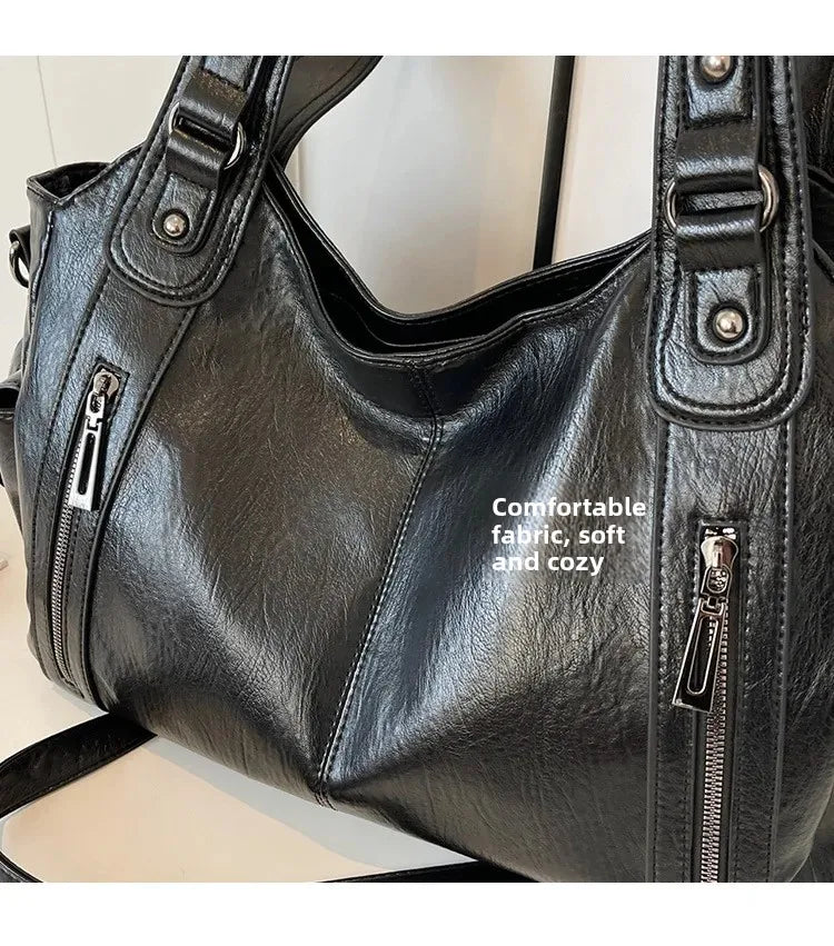 Sac Bandoulière Bicolore Grande Capacité