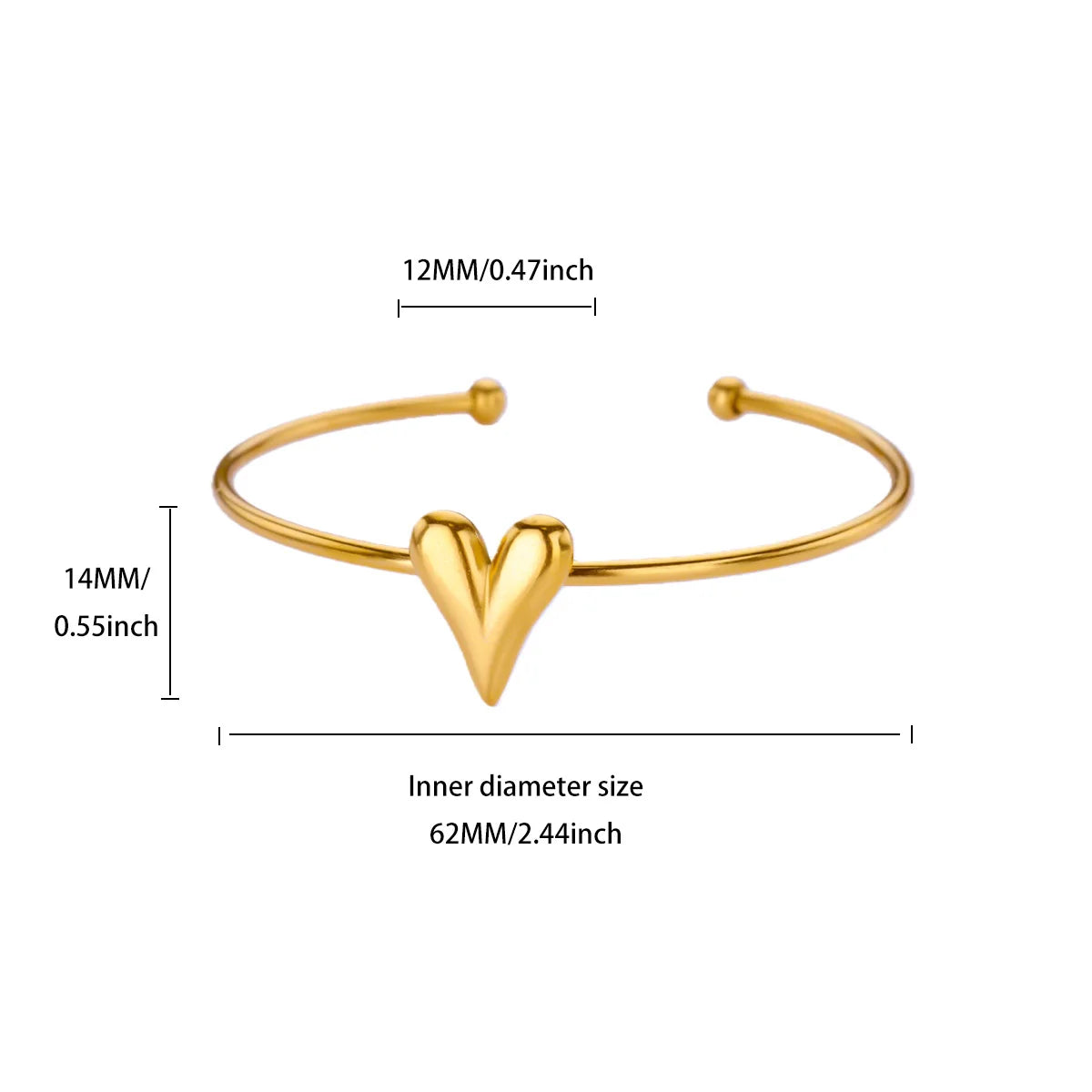 Bracelet Jonc Fleur Acier Doré