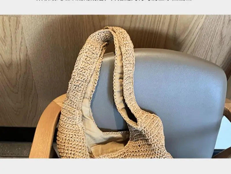 Sac Tote Paille Français Vacances