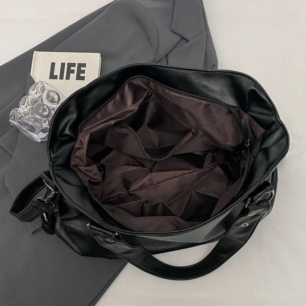 Sac Bandoulière Bicolore Grande Capacité