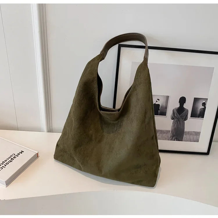 Sac Bandoulière Daim Grande Capacité