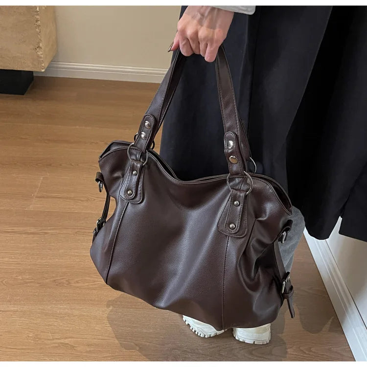 Sac Bandoulière Bicolore Grande Capacité