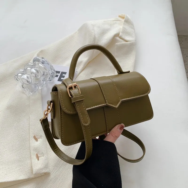 Sac Carré Cuir PU Mini Élégant