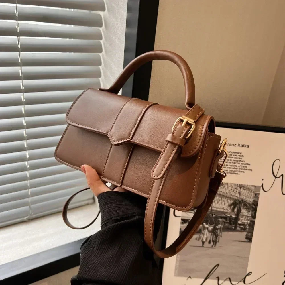 Sac Carré Cuir PU Mini Élégant