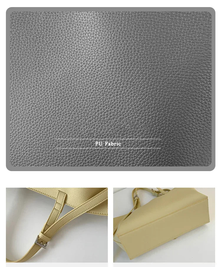 Tote Bag Cuir PU Souple Grande Taille