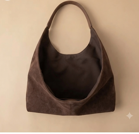 Sac Bandoulière Daim Grande Capacité
