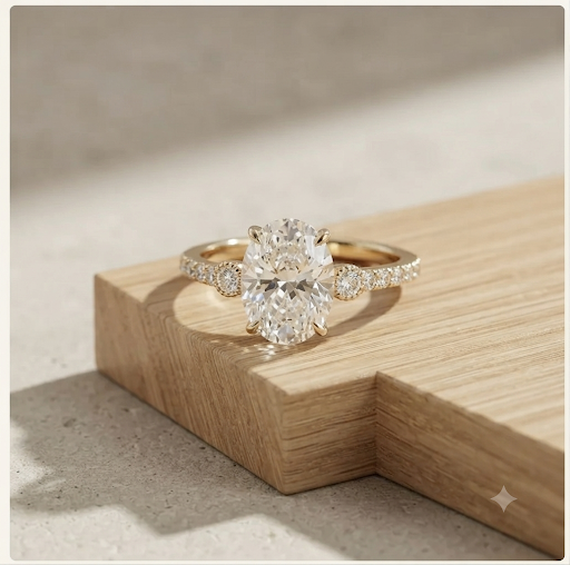 Bague Alliance Ovale Zircone - Doré | Style Éternité