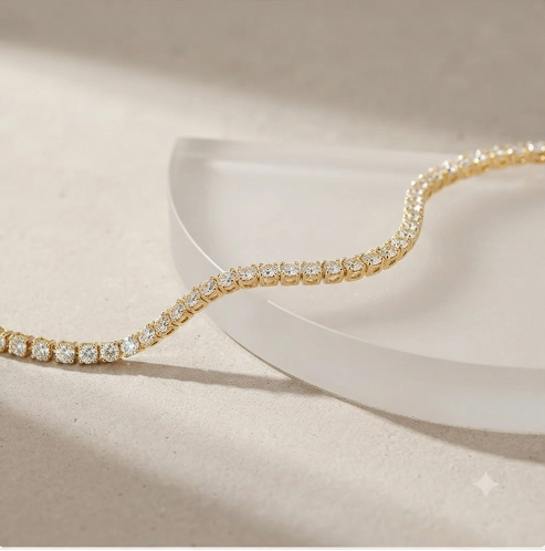 Bracelet Jonc Vague Strass Cristal - Ajustable | Fashion Luxe