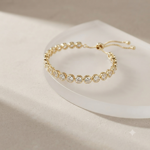 Bracelet Jonc Vague Strass Cristal - Ajustable | Fashion Luxe