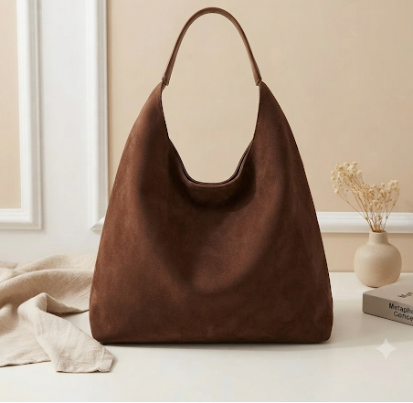 Sac Bandoulière Daim Grande Capacité