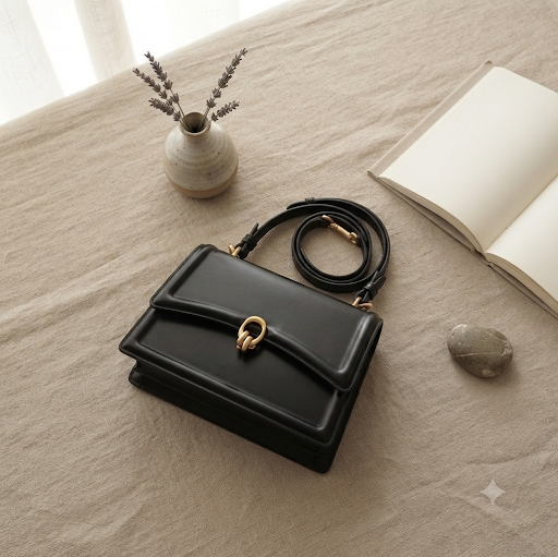 Sac Carré Cuir PU Mini Élégant