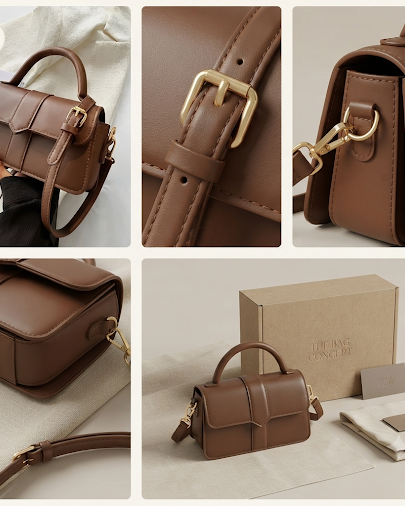 Sac Carré Cuir PU Mini Élégant